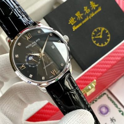   PATEK PHILIPPE Star  5237 Automatic Movement Selected Italian Calf Leather Style Black 42mm Watch
